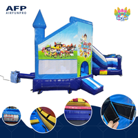 Prix d'usine Combo gonflable commercial en PVC blanc avec château gonflable et toboggan aquatique pour chiens, pour la location événementielle