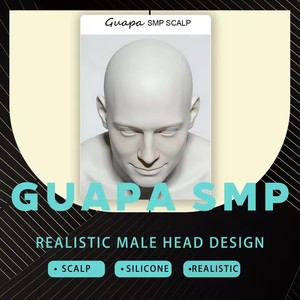 Guapa SMP Piel Sintética <span class=keywords><strong>de</strong></span> Cuero para Práctica <span class=keywords><strong>de</strong></span> <span class=keywords><strong>Micropigmentación</strong></span> Capilar y Tatuaje <span class=keywords><strong>de</strong></span> Trazos <span class=keywords><strong>de</strong></span> Pelo en Hombres Europeos - Product Image 1