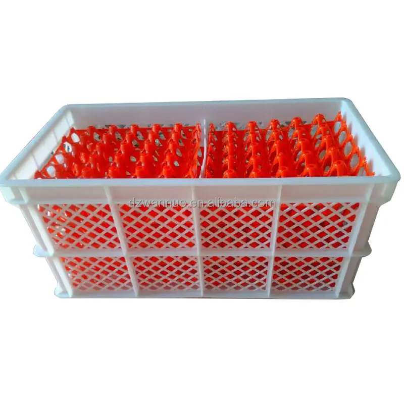 Caja de plástico para transporte de huevos de gallina, bandejas apilables para huevos de gallina