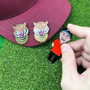 <b>Golf</b> Divot Tool Metal Double Sided Ball Fork Cap Clip Magnetic Ball Marker Green Fork Gift - Product Image 2