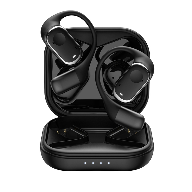 Open Ear Wireless Headphone Earbuds with Noise Canceling Mic Open Ear OWS Headsets Premium Sound for Running