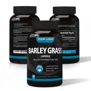 Top Quality Private Label 60pcs Pure Organic Barley Grass Capsule Barley Grass Food Supplement