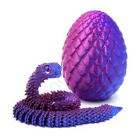 Figurines articulées imprimées en 3D : Serpent Viper et Œuf – Boîte Mystère Scène de Collection – Jouet Capsule pour Cadeaux