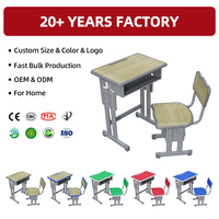 Ensemble table et chaise d'étude pour enfants WMB60-DLPN02, réglable en hauteur, mobilier scolaire pour salle de classe