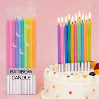 Bougies d'anniversaire en spirale arc-en-ciel pour enfants, logo personnalisé, lot de 10, bougies en plastique pour gâteau, pour anniversaires, fêtes de fin d'année, Nouvel An