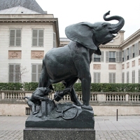 Sculpture d'animal en cuivre de grande taille pour l'extérieur, la maison et le jardin, sculpture artisanale en bronze, statue d'éléphant en laiton coulé à la main, en vente