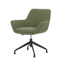 Chaise de bureau pivotante réglable en tissu vert pour la maison et le bureau, vente en gros