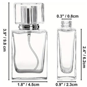Botella de Perfume de Vidrio Transparente de 30 ml, Tapa de Cristal de Lujo, Frasco de Perfume Recargable Vacío, Botella de Viaje Portátil para Regalo y Uso Diario - Product Image 4