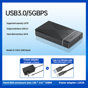 Caja <span class=keywords><strong>para</strong></span> <span class=keywords><strong>Disco</strong></span> <span class=keywords><strong>Duro</strong></span> de 5 Gbps, <span class=keywords><strong>Adaptador</strong></span> SATA a USB 3.0 de 2.5/<span class=keywords><strong>3.5</strong></span> Pulgadas, Carcasa Externa <span class=keywords><strong>para</strong></span> <span class=keywords><strong>Disco</strong></span> <span class=keywords><strong>Duro</strong></span> de 2.5 y <span class=keywords><strong>3.5</strong></span> Pulgadas <span class=keywords><strong>para</strong></span> PC - Product Image 3