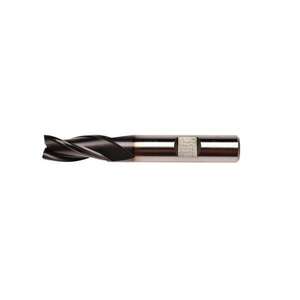 TiAlN Enduit Standard HSS-Co TA1415 Fraise 30 ° Helix 3 Arêtes de coupe Courtes pour fentes Weldon Shank - Product Image 1
