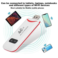 Dongle USB Nirkabel 4G LTE 150Mbps Modem Broadband Seluler Stick Router Hotspot Kartu SIM 4G untuk Rumah Kantor Adaptor WiFi Nirkabel