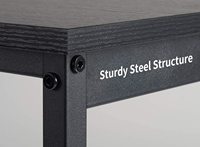 Bureau d'ordinateur 40 pouces bureau d'étude à domicile, table d'ordinateur portable de style simple moderne avec sac de rangement, noir