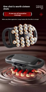 Productos Más Vendidos 2025 Pistola de Masaje Corporal Fascial Inalámbrica Profesional Personalizada de Alta Frecuencia con 16 Cabezales - Product Image 3