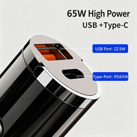 Chargeur de voiture USB C 60W à 2 ports [30W PD PPS QC 3.0] en alliage d'aluminium, prise allume-cigare USB rapide pour Google et Xiaomi – Offre Spéciale