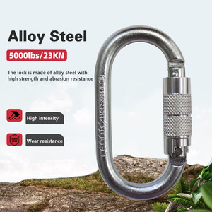 <span class=keywords><strong>Mousqueton</strong></span> en acier <span class=keywords><strong>autobloquant</strong></span> JENSAN personnalisé 25KN pour l'escalade, norme EN362-2004, ouverture de 19 mm pour usage extérieur - Product Image 3