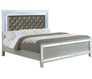 Karmen Adjustable <b>Convertible</b> Modern Metallic Upholstered Tufted King Panel <b>Bed</b> - Product Image 6
