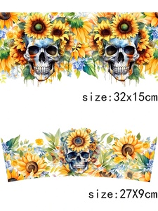 2 Bộ phương Tây chuyển Sticker Tumbler kết thúc tốt đẹp bò hoa hướng dương mùa thu bí ngô tự làm không thấm nước 40oz UV cho dtf cup bọc làm - Product Image 4