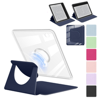 Étui personnalisé avec support rotatif détachable, en acrylique transparent et cuir PU, avec fermeture magnétique, pour Kobo Libra Colour Libra 2 7 pouces