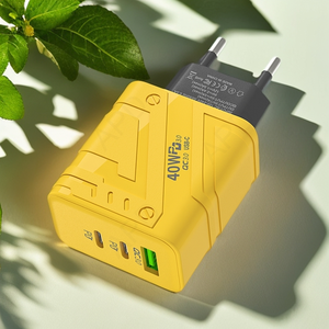 EU tiêu chuẩn 40W gan Chất liệu du lịch USB sạc nhanh đầu 2pd3.0 Giao diện sạc cho iPhone iPad QC3.0 PD giao diện đầy màu sắc - Product Image 3