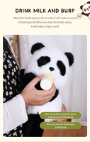 Vente chaude belle répétition mignonne parlant jouets en peluche sac électrique panda en peluche avec biberon