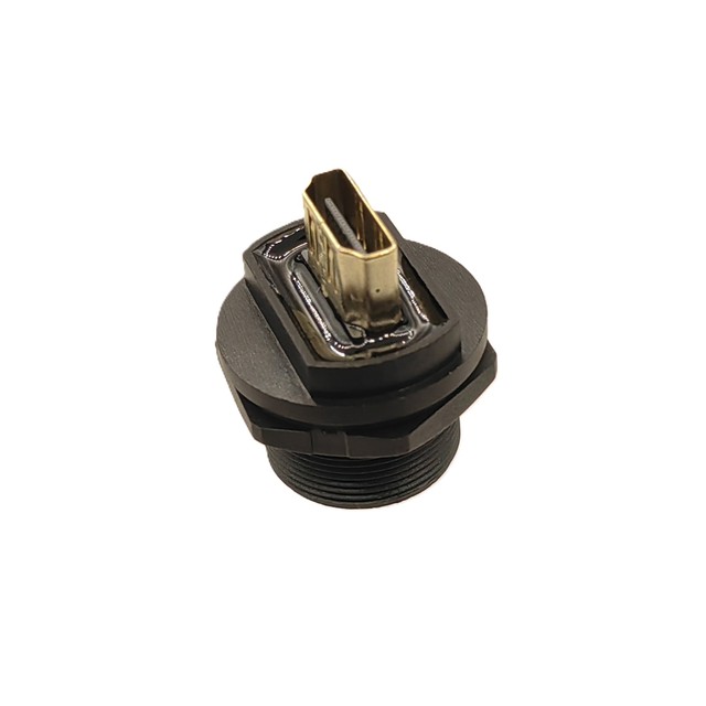 Waterproof HDMI Female to Female Connector Panel Mount or Through Hole for HDTV Automation Mutimidia Signal Transmission