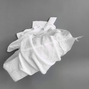 Trapos de algodón 100% sin manchas, absorbentes, súper absorbentes, reciclados, blancos, para limpieza. - Product Image 1
