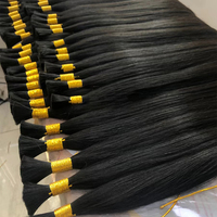 Cheveux crus non transformés usine en gros naturel vierge 100% humain Remy Extension de cheveux cuticule aligné en vrac cheveux en vrac pour le tressage