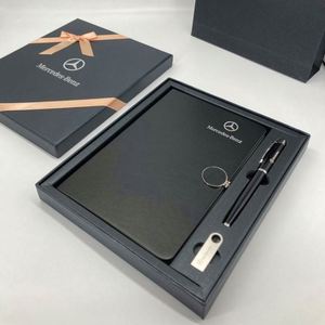Venta al por mayor de artículos promocionales de lujo para regalos, cuaderno, juego de regalo, oficina de negocios, diario magnético de piel sintética negro, diario A5 con caja - Product Image 3