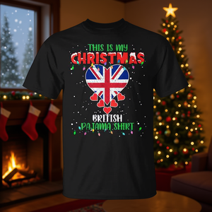 Esta es mi camiseta de pijama navideña con la bandera británica - Product Image 3