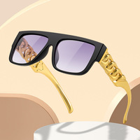 Dernières lunettes de soleil carrées surdimensionnées à monture plate, légères, en PC, de marque italienne tendance, inspirées des créateurs, avec protection UV400