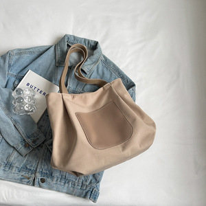 Bolsa de Lona Feminina 2025 Grande Capacidade com Fecho de Zíper Casual para Estudantes Bolsa de Ombro Diagonal Atacado - Product Image 3