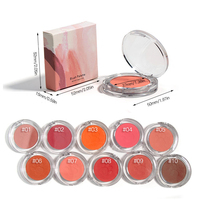 Fard à joues végétalien en poudre personnalisé pour marque privée, vente en gros, couleur rose