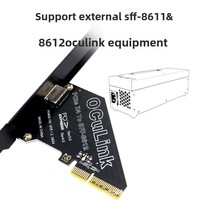 Kartu Ekspansi PCIe 4.0 X4 Oculink SFF-8611 & SFF-8612 untuk SSD U.2 Eksternal dan Grafis