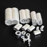Manchons de sertissage en aluminium en forme de 8 Alpha, résistants à la corrosion, pour connecteurs de ligne de pêche et accessoires de terminaison.