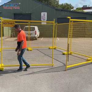 2025 precio al por mayor evento extraíble Puerta <span class=keywords><strong>de</strong></span> malla <span class=keywords><strong>de</strong></span> alambre cercado temporal con puerta al aire libre 6 pies 8 pies 10 pies <span class=keywords><strong>de</strong></span> alto <span class=keywords><strong>para</strong></span> la construcción - Product Image 2