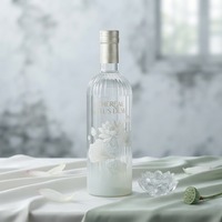 Bouteille en verre de 500 ml avec bouchon en liège, sérigraphiée pour le vin, le brandy, le gin, le whisky, la vodka, le rhum, la tequila