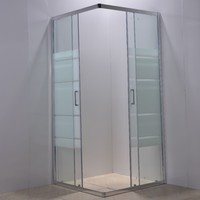 Cabine de douche coulissante en alliage d'aluminium LML avec verre trempé, couleurs personnalisées, design carré pour usage hôtelier