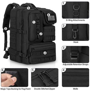 <span class=keywords><strong>Mochila</strong></span> Resistente para Portátil, Gimnasio, Entrenamiento, <span class=keywords><strong>50</strong></span> <span class=keywords><strong>Litros</strong></span>, Táctica, para Viajes al Aire Libre, Deportes, Uso Masculino - Product Image 2