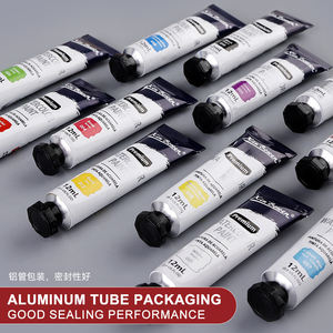 Peintures multifonctionnelles Xin Bowen 12 couleurs x 12 ml <span class=keywords><strong>Huile</strong></span>/Gouache/Verre/Tissu Acrylique/Aquarelle Ensemble de <span class=keywords><strong>peinture</strong></span> avec pinceaux et boîte en PP - Product Image 3