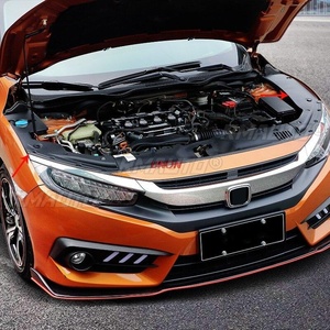 ฝาครอบแผงข้างห้องเครื่องยนต์รถยนต์ RMAUTO 2 ชิ้น สีดำ สำหรับ Honda Civic รุ่นที่ 10 ปี 2016-2020 อุปกรณ์ตกแต่งเครื่องยนต์รถยนต์ - Product Image 2