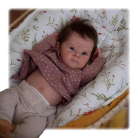 20 Zoll/50cm 55cm 60cm Lebensechte Weiche Silikon-Vinyl Kleinkind-Puppe Junge Liebenswert Wiedergeboren Erwacht Mit Weichem Haar Babypuppen