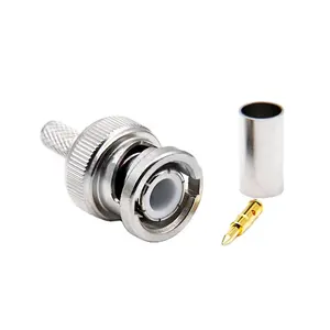 RF Coaxial BNC Male Crimp Connector For Rg58 Cable