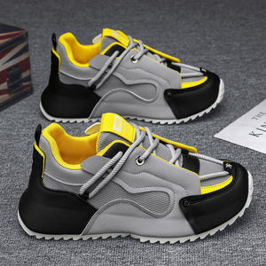 Zapatillas deportivas casuales para hombre, de malla negra, con cordones, punta redonda, transpirables, estilo walking, suela gruesa, para todas las estaciones. - Product Image 4