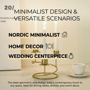 Candélabre en métal géométrique moderne, doré nordique, à 3 bras en spirale, pour centre de table de mariage, vente en gros - Product Image 5