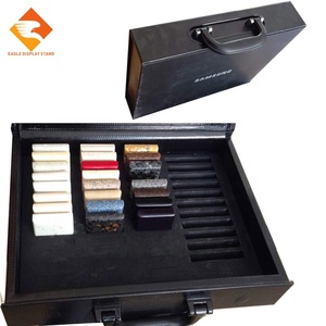 Hiện đại thân thiện với môi Trọng lượng nhẹ xách tay đá thạch anh mẫu vali có thể gập lại hợp kim nhôm hiển thị trường hợp cho công ty - Product Image 5