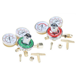 American-Style All-Copper Oxygen Acetylene <b>Pressure</b> <b>Gauge</b> Kit CGA540 CGA510 Made of Durable Brass Material for Welding Cutting - Product Image 3