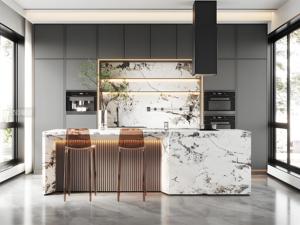 Menuiserie contemporaine en bois modulaire Smart Shaker Gabinetes De Cocina Meubles sur mesure Design Armoire Cuisines - Product Image 2