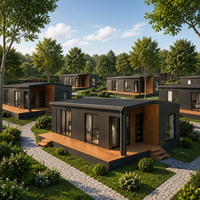 Maison modulaire préfabriquée avec structure résistante aux intempéries, emballage plat et construction rapide pour les projets de logement