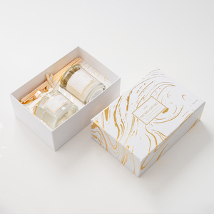 Aikun Citrus Box Low MOQ Fast Any Scent Round Glass 100ml Sticker Logo <b>Reed</b> <b>Diffuser</b> Scented Candle Set for Companies Buyers - Product Image 4