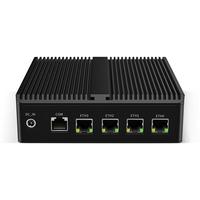 BKHD N100 Quad Core Barebone 4 4*2.5GB LAN 4G 5G WIFI HD-MI DP masaüstü ofis Linux Win10 Mini yönlendirici PC özelleştirmek